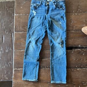 DL1961 Blue Distressed Skinny Jeans